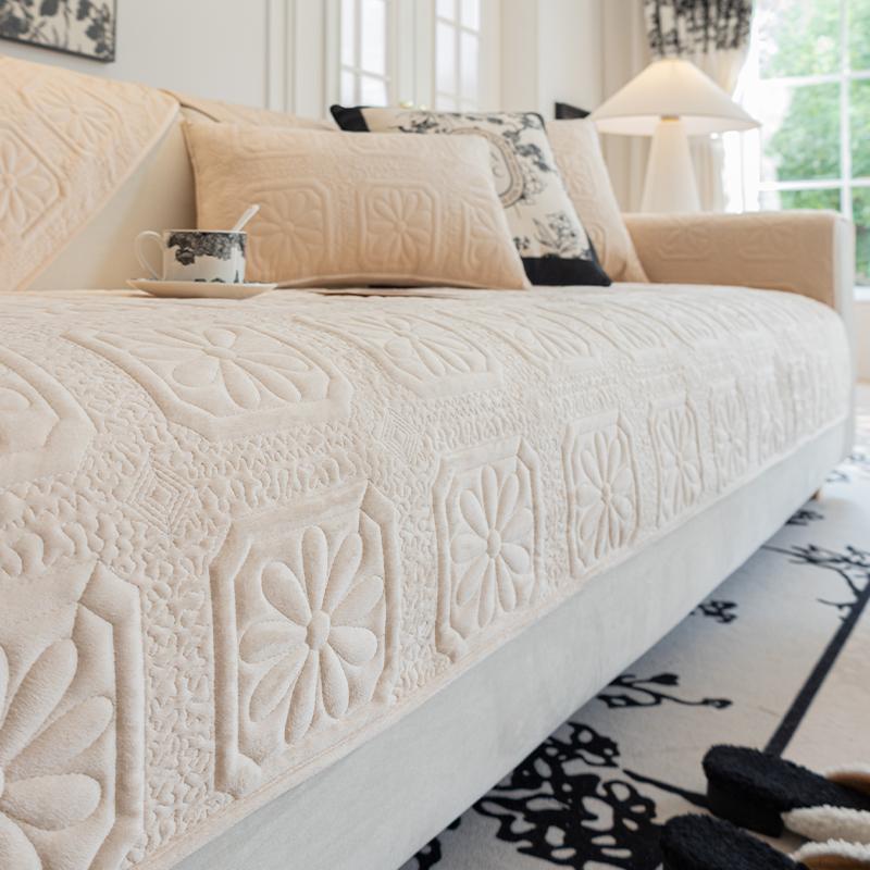 

Чехол на подушку для дивана из бархата, подушка для сиденья, всесезонный современный однотонный хлопковый противоскользящий чехол для дивана 70X70cm 1pc