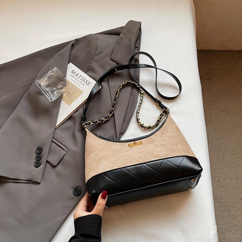 

Нишевая ретро текстурная сумочка женская 2025 новая высокоценная сумка-цепочка с бриллиантами простая наплечная сумка-мессенджер