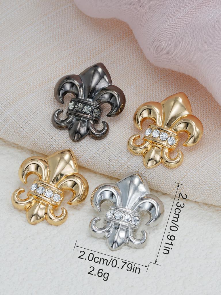 10Pcs Beautiful  Shank Buttons Zinc Alloy Flower Shape Buttons Women'S Sweater Coat Accessories