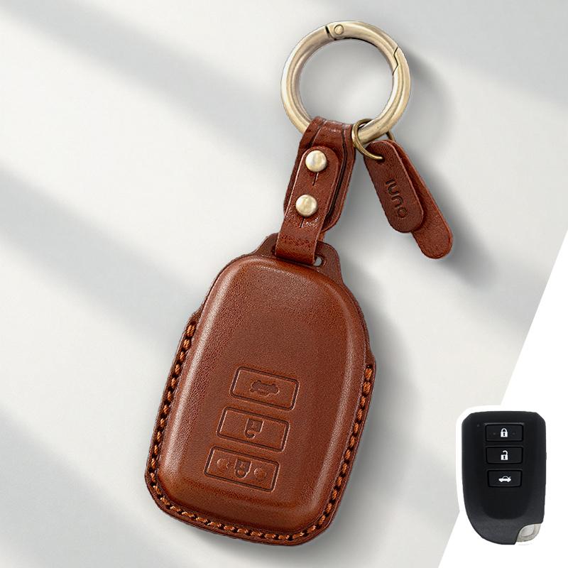 Genuine Leather Protector for Old Toyota Highlander Land Cruiser Lexus Key Case Cover Fob