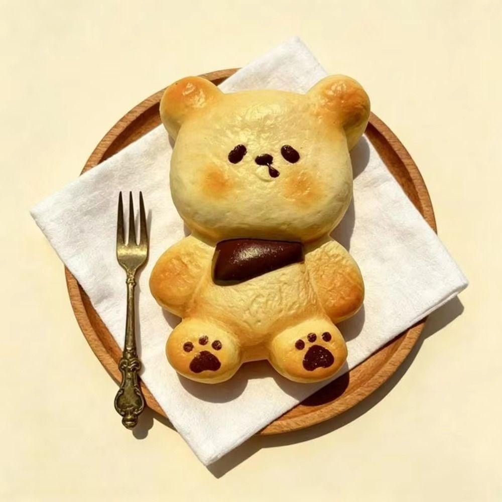 Hand Relax Bear Baked Bread Toy Slow Rising Slow Rebound Toy Bear Bread Squeeze Toy Kids Adults