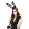 Women Cosplay Lace Hairband Rabbit Ear Headband LolitaStyle MaskedParty Headwear