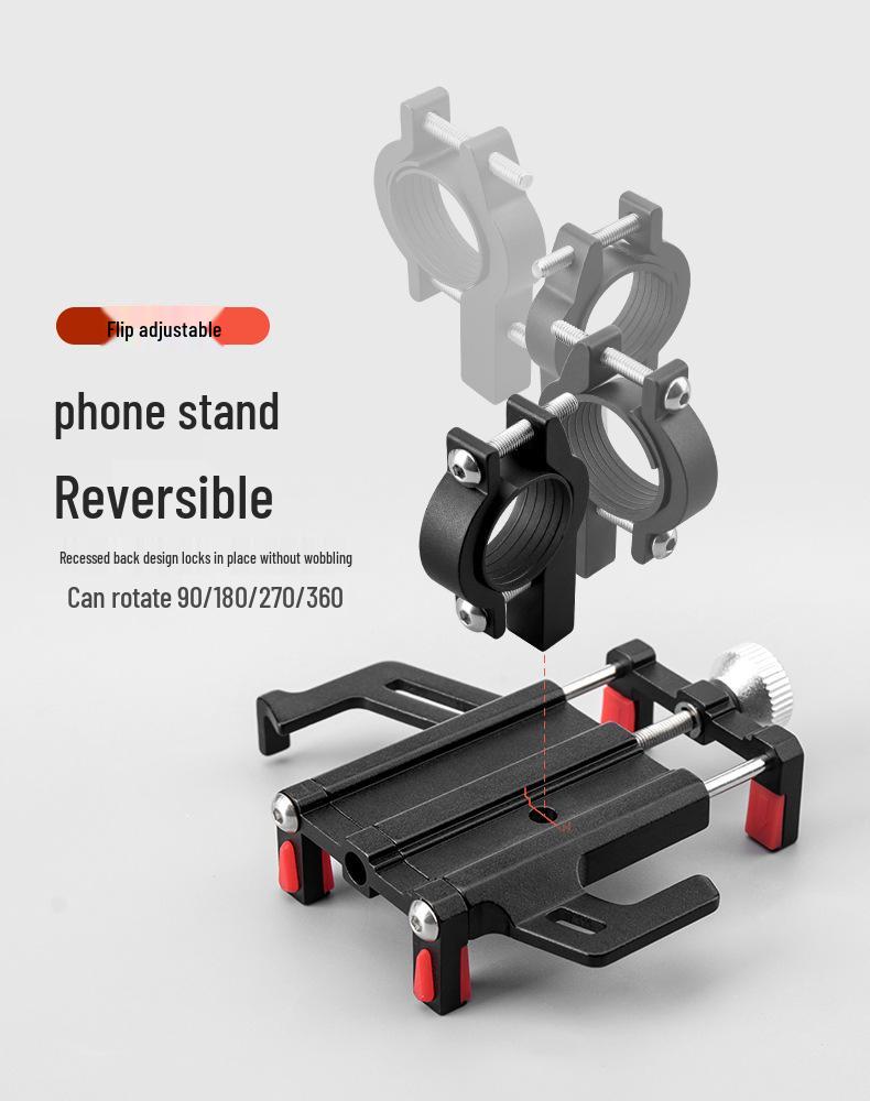 Stoßfeste Handyhalterung aus Aluminiumlegierung für Fahrräder, E-Fahrzeuge und Motorräder