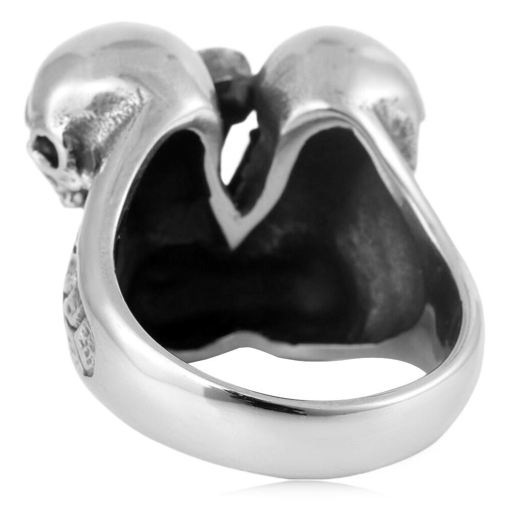 European and American Locomotive Wind Engine Skull Ring Trendy Men Street Jewelry