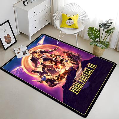 Final Fantasy-Teppich, kunstbedruckt, für Wohnzimmer, Schlafzimmer, Kinderteppiche, weicher Küchenbereich, rutschfester Flanell-Teppich, Bodenmatte