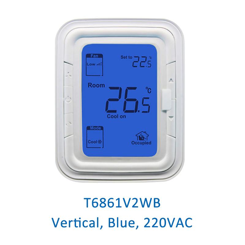 Honeywell T6861 Digital Thermostat FCU Air Conditioner Remote Temperature Controller Vertical Horizontal T6861V2WG T6861V1WG T6861V2WB