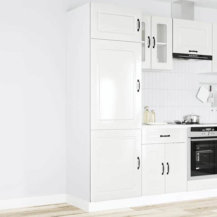 VidaXL Armoire de cuisine Kalmar blanc brillant bois d'ingénierie 853629
