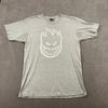 Vintage Y2K Spitfire T-shirt Storlek L Grå Hjul Bighead Logotyp Skateboarding Grunge