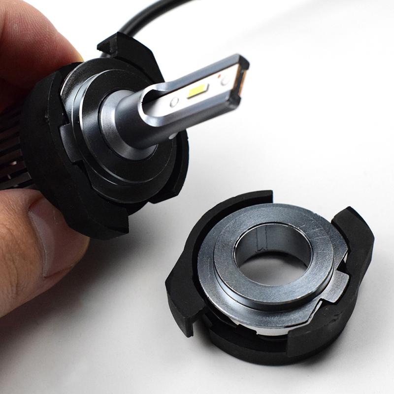 H7 LED Headlight Bulb Adapter Holder for Vehicle Head Lamp Base Retainer Ensures Secure Bulb Position for Driving