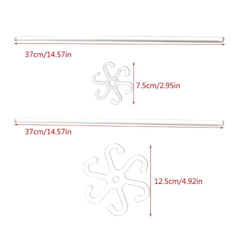 Clear Acrylic Plant Supports Stake for Flower Plant Growth Flower Support Stick Great for Climbing and Tall Plant