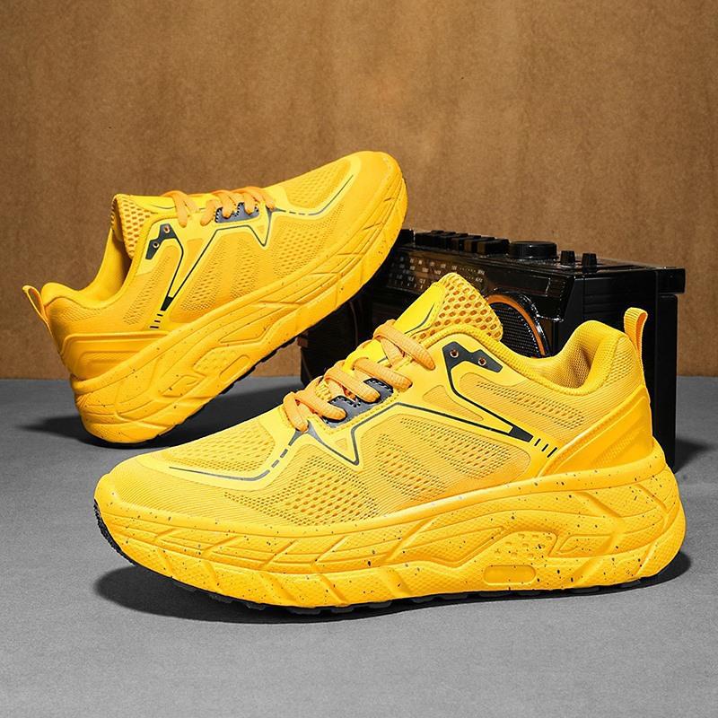 Summer new racing cushioning marathon running shoes men's flying woven breathable casual couple sports shoes