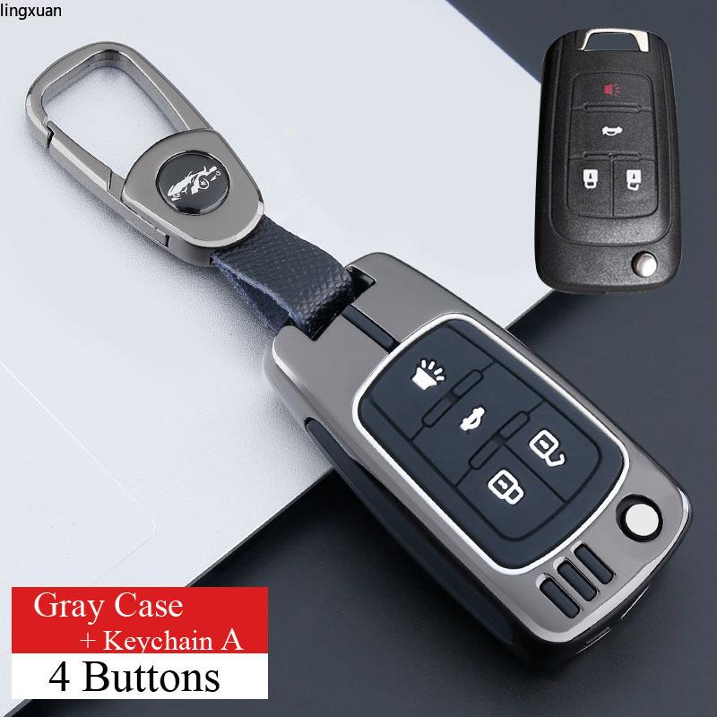 Zinc Alloy +Silicone Car Key Case for Buick For Chevrolet Cruze Aveo Trax Opel Astra Corsa Meriva Zafira Antara J Remote Protect
