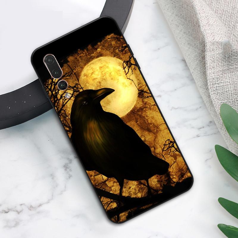 

Чехол Ворон Хэллоуин для Huawei Nova 3i 7i 8i 11i 12i 9 10 SE Y73 Y90 Y70 Y72 Y61 Y91 P30 P40 Lite P60 Pro Huawei P30 Pro