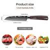 5Inch Santoku Knife 7cr17 Stainless Steel Chef Cutting Paring Santoku Kitchen Knives Full Tang Wooden Handle Utility Knife