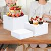 3 Pieces Buffet Riser Food Display Stand Cube Nesting Acrylic Cake