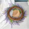 Decorative Spring Flower Wreath with Wildflowers and Berries Garlands for Garden Decoration Seasonal Accessories