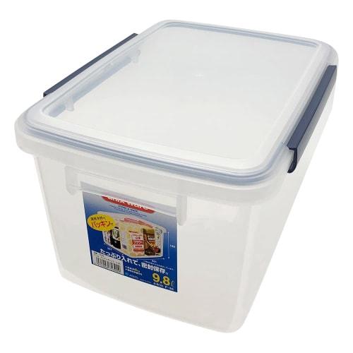Asvel Storage Kitchen Box with Easy-Lift Lock, See-Through Design, 9.8L, Clear, Stackable, A7539