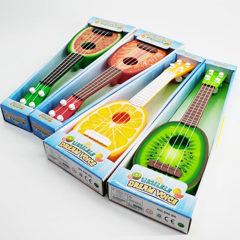 Playing Cartoon Fruit Guitar Toy Children'S Early Education Musical Instrument Ukulele Gift Ground Marketing