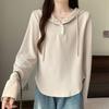 Navava Casual Simple Solid Hoodie Long Sleeve T shirT nT2916