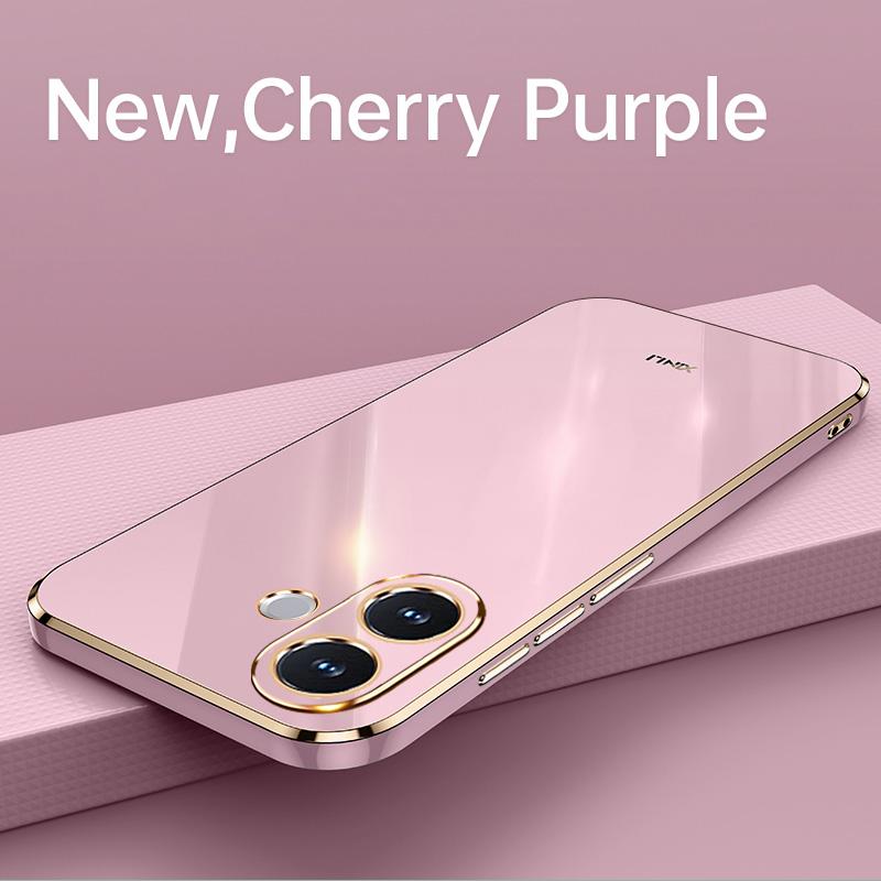 For VIVO V60 Lite 5G Case 6D Plaiting Soft TPU Phone Case For VIVO V60 Lite 5G Plating Soft Silicone Shockproof Back Cover