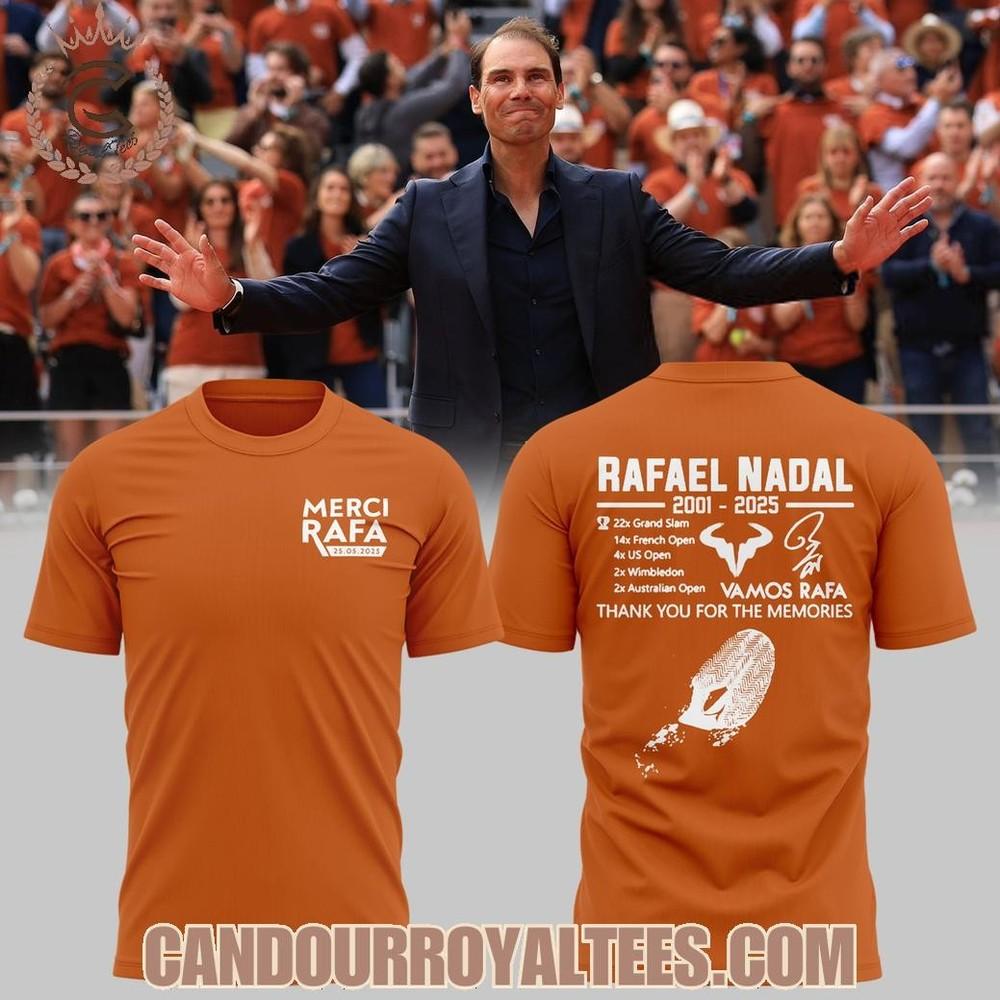 Rafael Nadal 20012025 Thank You T-Shirt Unisex Fan Gift S-5XL Unisex T-Shirt S