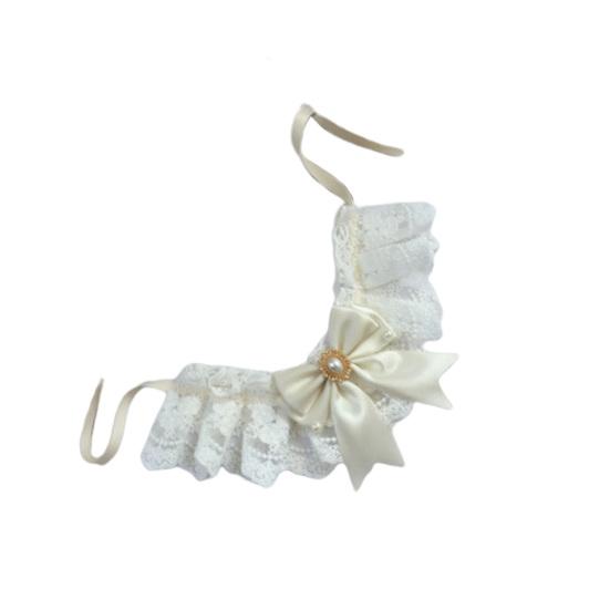 Cat Neckerchief Lace Patchwork Elegant Pet Cat Dog Necklace Bow Bib for Daily Wear