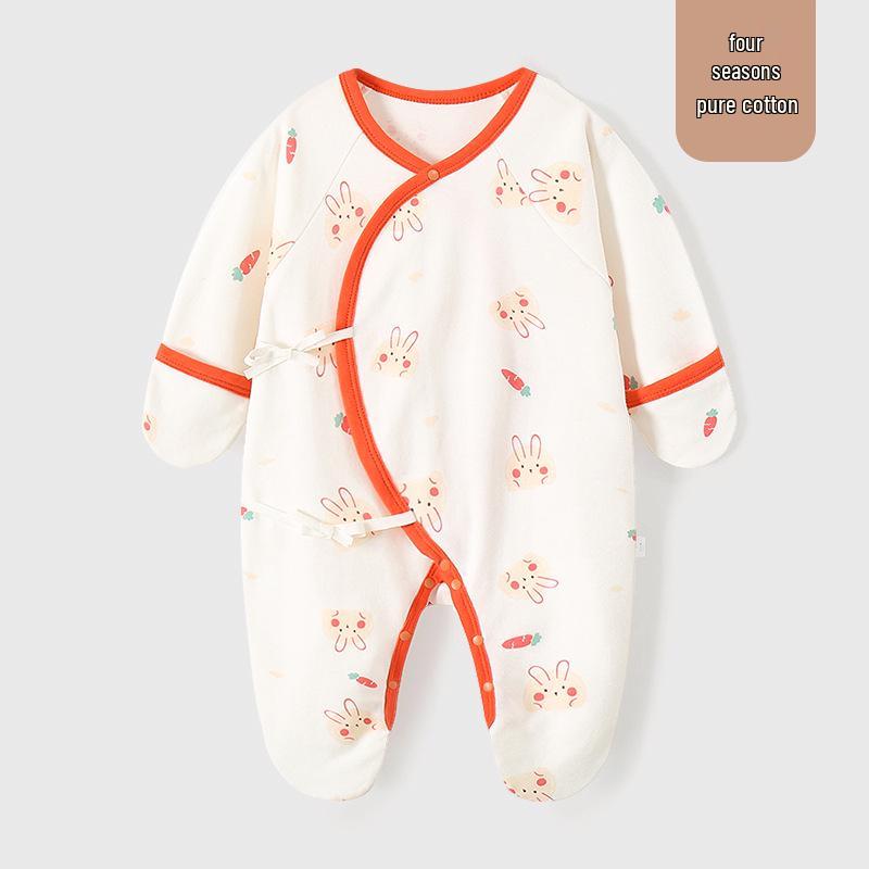 

Хлопковый комбинезон для новорожденного на все тело с закрытыми ручками и ножками, царапки, для любого сезона, доступен в нескольких цветах 52cm (Height: 46-52cm, Weight: 2-3.5KG)