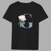 Men's T-shirt Basic Print Short Sleeve Anime Top Blue Lettern Series Casual Black  O-neck Youth Men's Commuter Comfortable Shirt