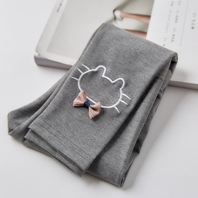 Trendy Girls' Cartoon Cropped Leggings for Spring & Autumn