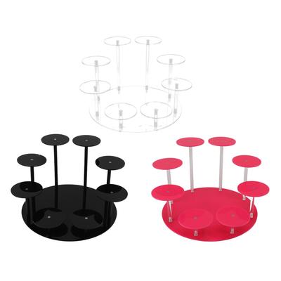 Acrylic Cupcake Stands Stable Round Anime Figure Doll Platter Display Stand for Wedding Birthday Par
