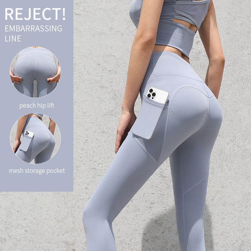 Seamless Yoga Pants High Waist Nude Leggings Push Up High Waist Sports Pants Ladies Fitness Running Leggings