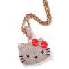 European and American New Jewelry Cute Cartoon Cat Zircon Pendant Gold Hip Hop Style Girl Necklace