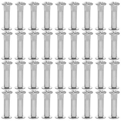 100Pcs Furniture Connecting Bolts M6 Combination Wood Machine Screws Cabinet Panel Connector Binding Screws for Furniture