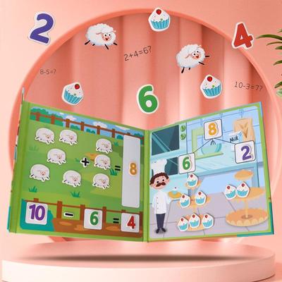 Kinder Lern-Cartoonbuch & Zahlenpuzzle – Kognitives & Arithmetisches Lernspielzeug