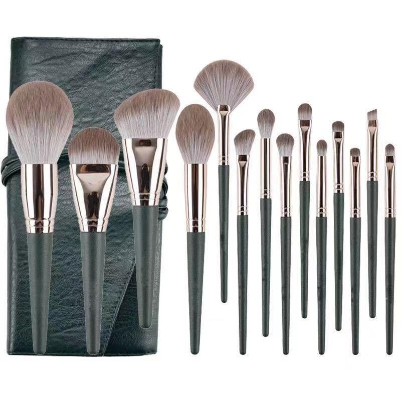 14 Pieces Soft-bristled Makeup Brush Set, Eye Shadow Powder Brush, Complete Makeup Set for Beginners