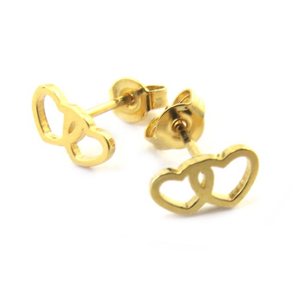 Les Trésors De Lily [M7094] - Pozlacené náušnice 'Láska'