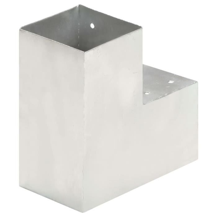 VidaXL Connecteur de poteau Forme en L Métal galvanisé 101x101 mm