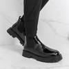 Men's Lacquer Leather Boots Minimalist Casual Daily Style Work and Party Outdoor Fashion Street Autumn and Winter 38-46 New