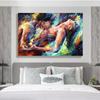 Abstract Body Graffiti Art Passion Sexy Naked Couple Posters and Prints Canvas Paintings Wall Art Pictures for Living Room Decor
