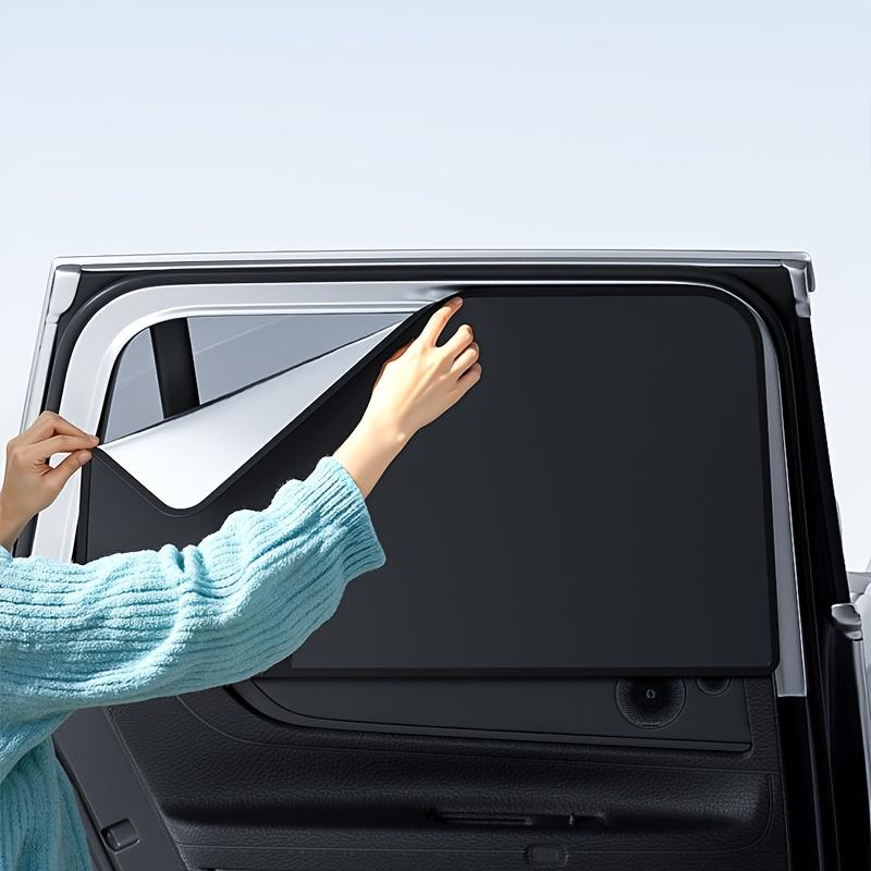 4PCS Titanium Silver Car Side Window Sunshades Magnetic Sun Protection Blinds Full Coverage Privacy Shield for SUV Sedan