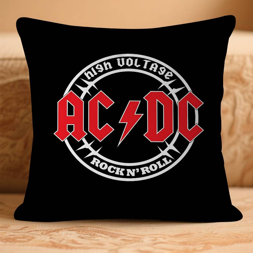 Rockartist A-AC D-DC Band Kuddfodral Tum Gårdshusdekor Hem Prydnadskuddfodral För Soffdekorationer