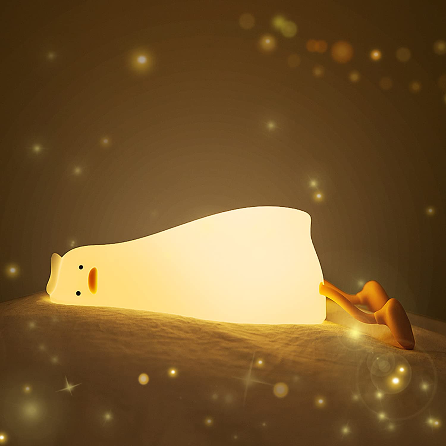

AmmToo Duck Light, Night Light, Ambient Lighting, Lamp, Cute and Stylish, Duck Light, Nursing Light, Bedside Lamp, USB Rechargeable, 30-Minute Timer