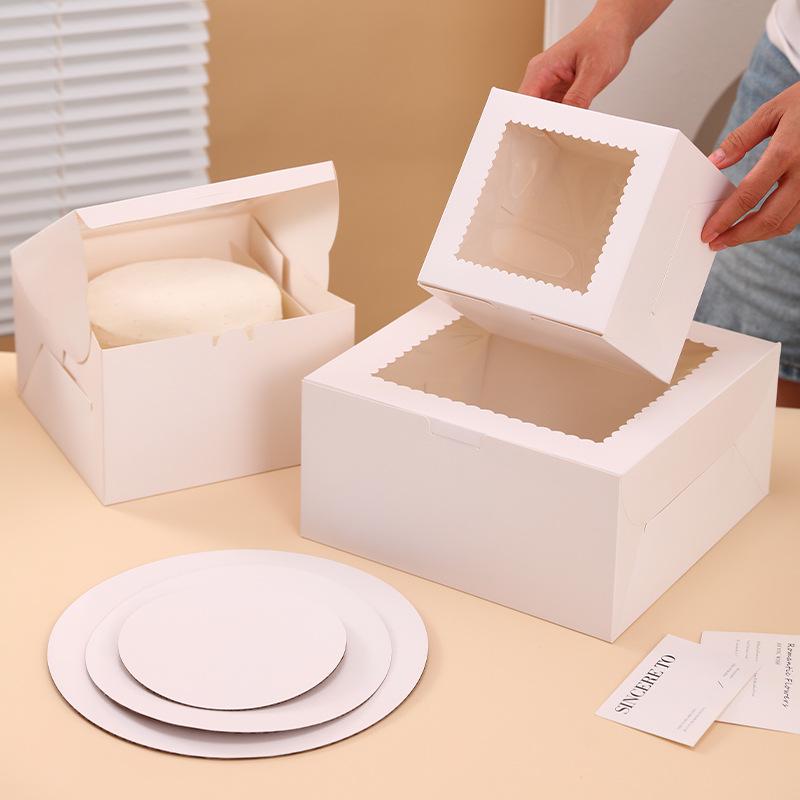 White Cardboard Windowed Cake and Pastry Box