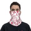 Pink Red Love Hearts Bandana Neck Warmer Women Men Hiking Camping Tube Mask Scarf Motorcycle Headband Gaiter Face Cover