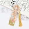 Hollow Metal Plants Bookmark Exquisite Rectangular Reading Stationery Oil Painting Style Flower & Birds Reading Book Tools