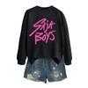 Women's Fashion Casual Long Sleeve Printed Round Neck Sweatshirt Top