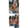 2026 Spring and Autumn Women's Pure Cotton Loose Hooded Long Sleeve T-Shirt, Comfortable Casual Top