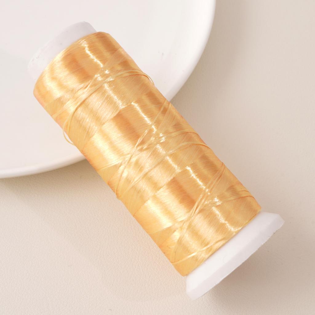 Fil polyester sans nœuds, 1 200 mètres, fil floral enveloppé de velours, pour la fabrication de bracelets, colliers et bijoux