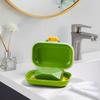 Portable Travel Soap Dish with Lid Bathroom Soap Dish Home Leak-Proof Plastic Soap Box Keep Soap Dry Soap Dish for Trip Vacation