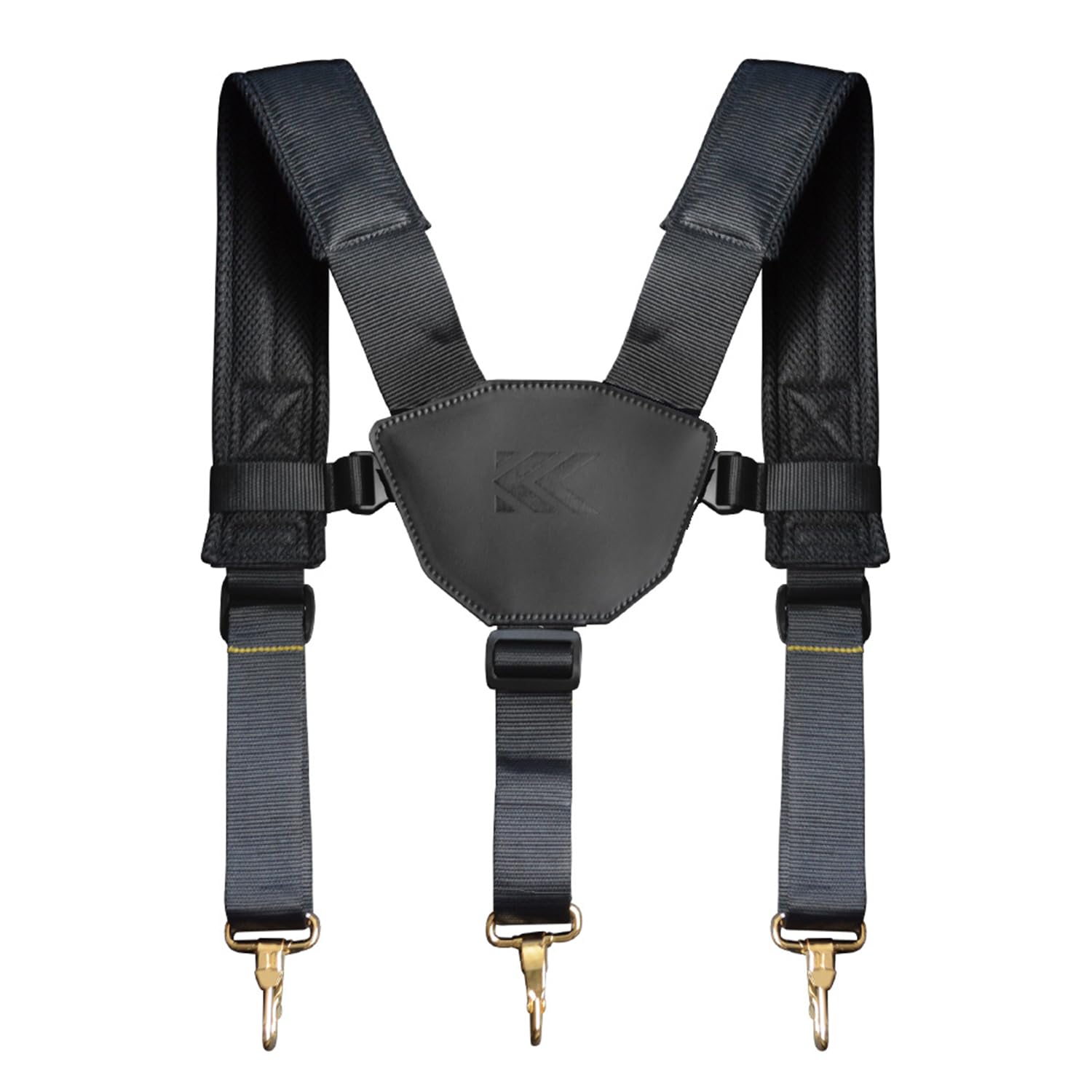 

Fujiya Suspenders, Size L, Black and Gold, Total Length 105-123cm (ASP-LBG)